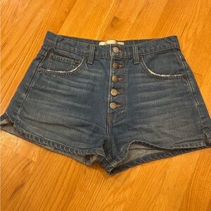 Reformation Charlie High Rise Denim Shorts Women's Size 27 Chesapeake wash